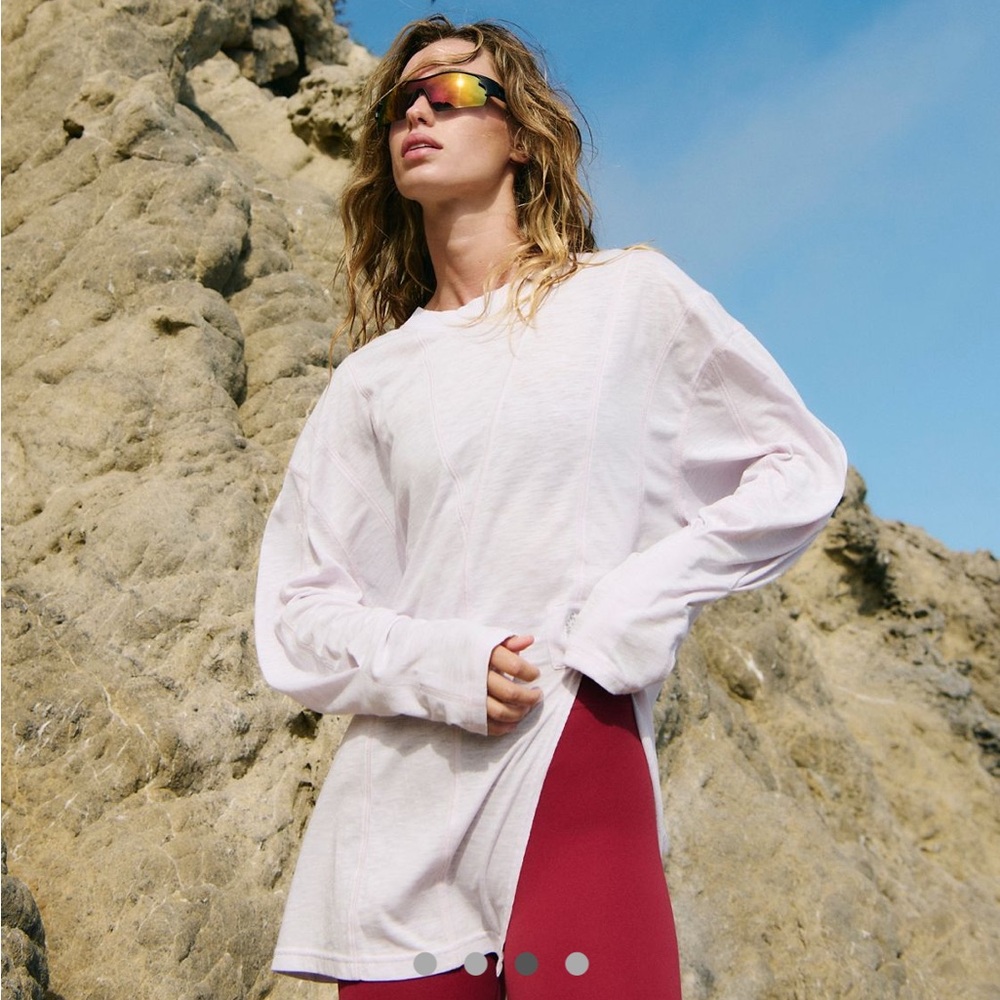 FP Movement by Free People White Long Sleeve Tee